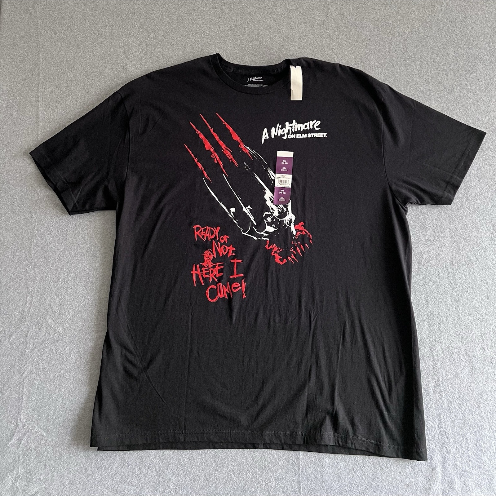 A Nightmare On Elm Street Freddy T-Shirt Mens 2xl Short Sleeve Graphic Black
